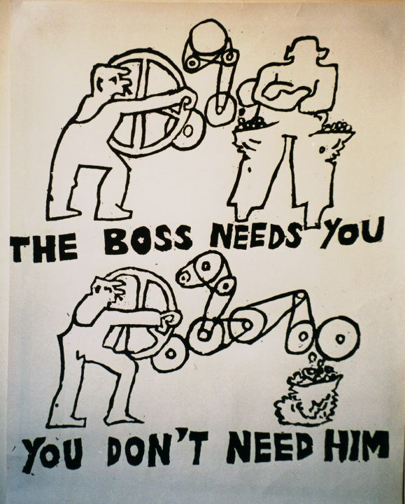 The boss needs you - based on an original from the Atelier Populaire, Paris